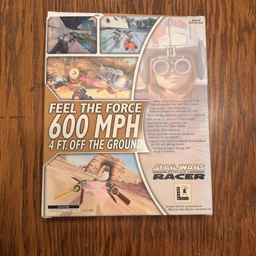 NO GAME Star Wars Episode 1: Racer Limited Edition Box Manual Poster Schematics